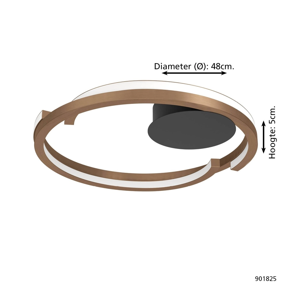 Deckenlampe Mezzomonte Kupfer Bronze Eglo 9008606360222