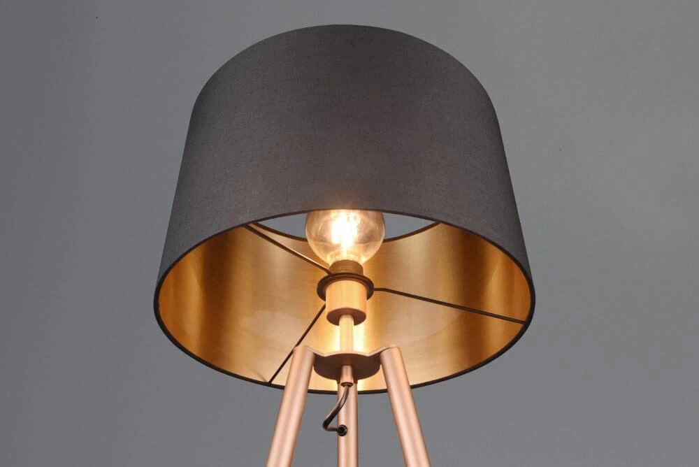 Stehende Stehlampe Colette schwarz mit gold Trio 4017807574555