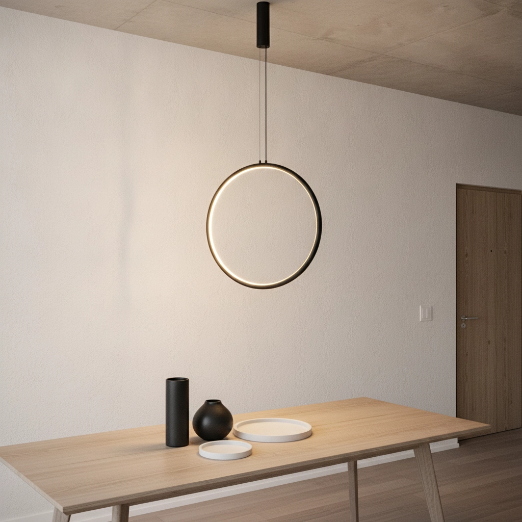 Runde Pendelleuchte Change Ø 60cm schwarz Lyora 5212017437297