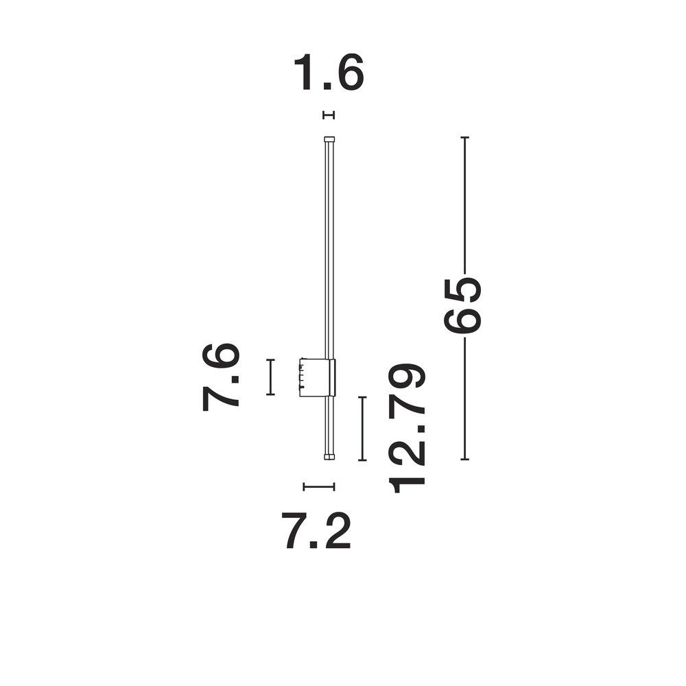 Design-Wandleuchte Ridge weiß 65cm Lyora 5212017447258