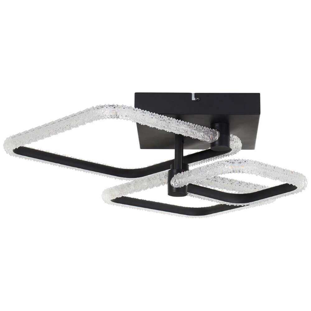 Quadratische Deckenleuchte Aydin Schwarz Brilliant 4004353442070