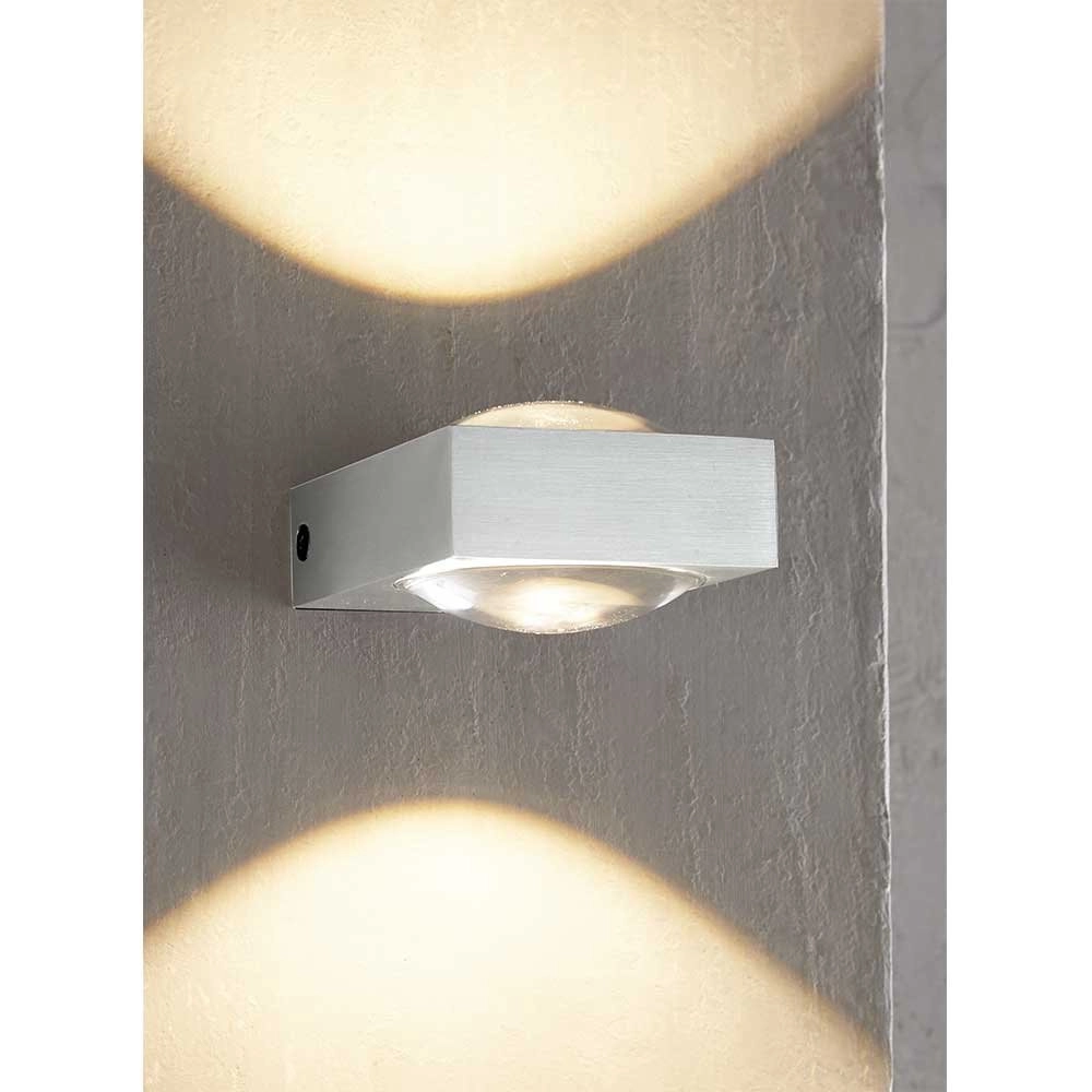 LED Wandscheinwerfer Jena 2x3W - 2700K Grau