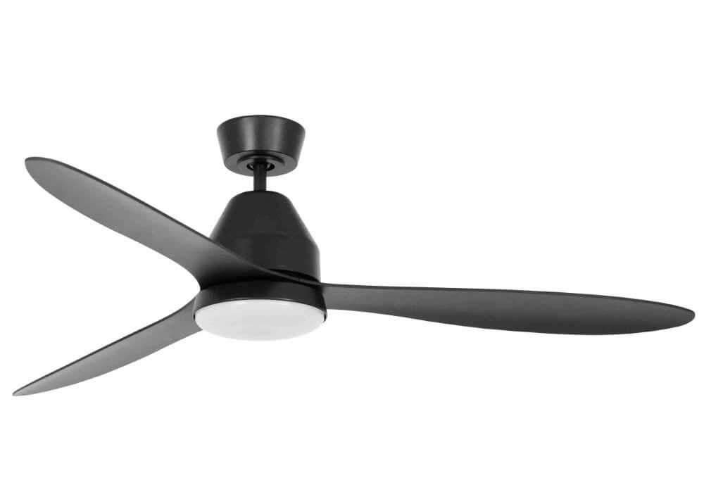Schwarzer Deckenventilator mit Lampe Whitehaven Ø 143cm IP55 Beacon 9333509136477