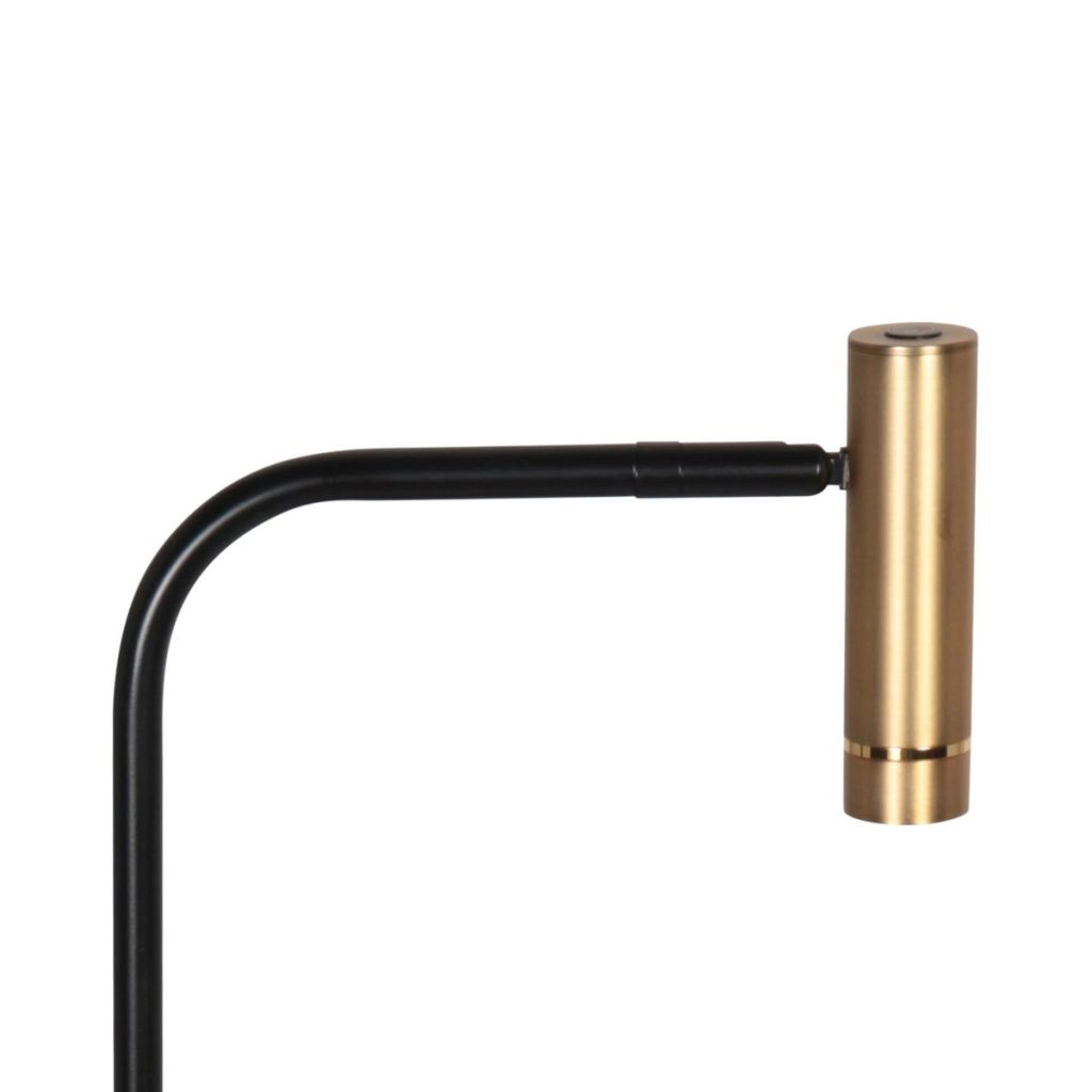 Tischlampe Lumo Schwarz mit Gold Steinhauer 8712746184600