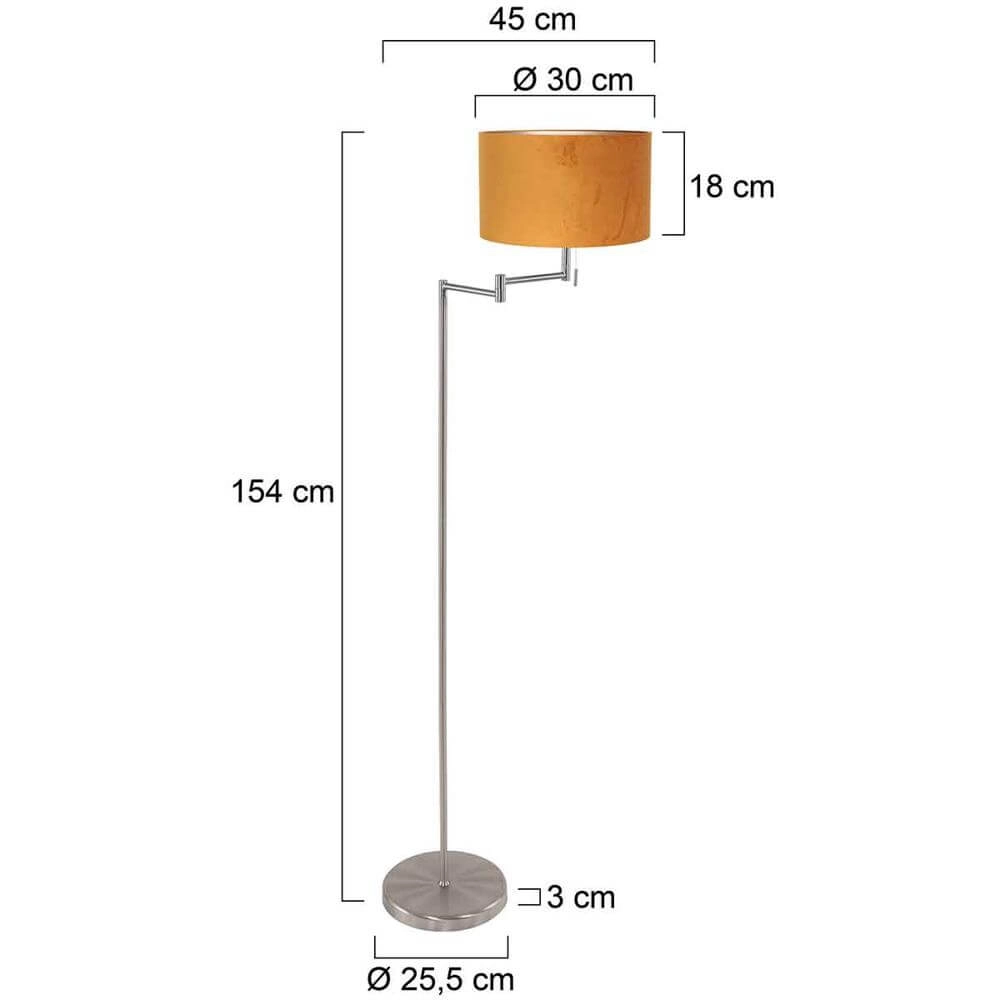 Stehlampe Bella Metall mit goldener Farbton Steinhauer 8712746174519