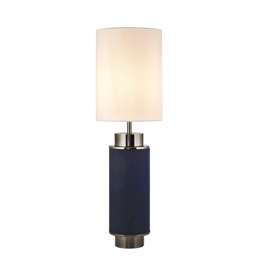 Tischlampe Flask 72 cm Nickel mit Vintage-Blau