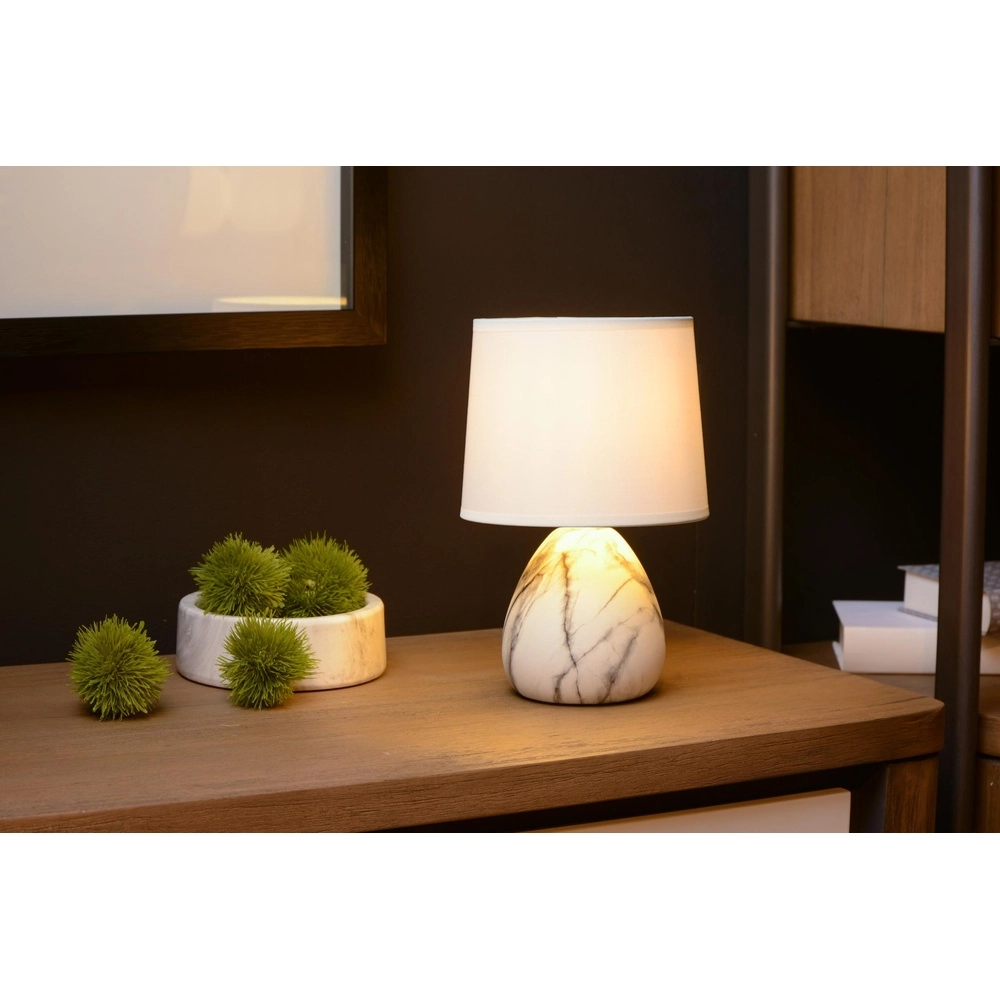 Tischlampe Marmo Weiß Lucide 5411212470232