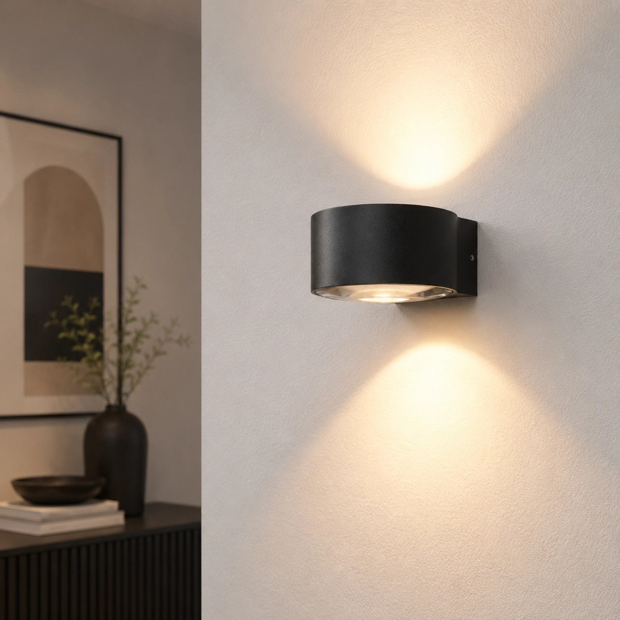 Design-Wandleuchte Hudson Schwarz