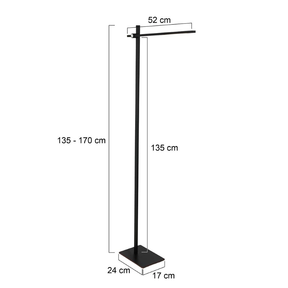 Schwarze LED-Leselampe Stekk Steinhauer 8712746132755