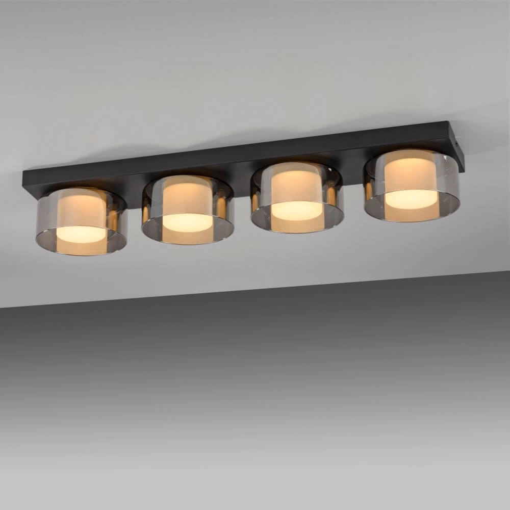 Schwarze Deckenleuchte Rika 4-Licht-Schwarz Paul Neuhaus 4012248385029
