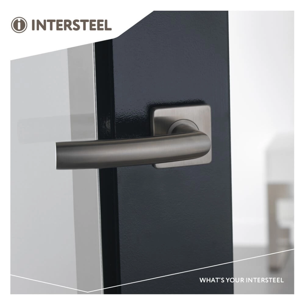 Türklinke Blok quadratische Rosette, Edelstahl Intersteel 8714186127896
