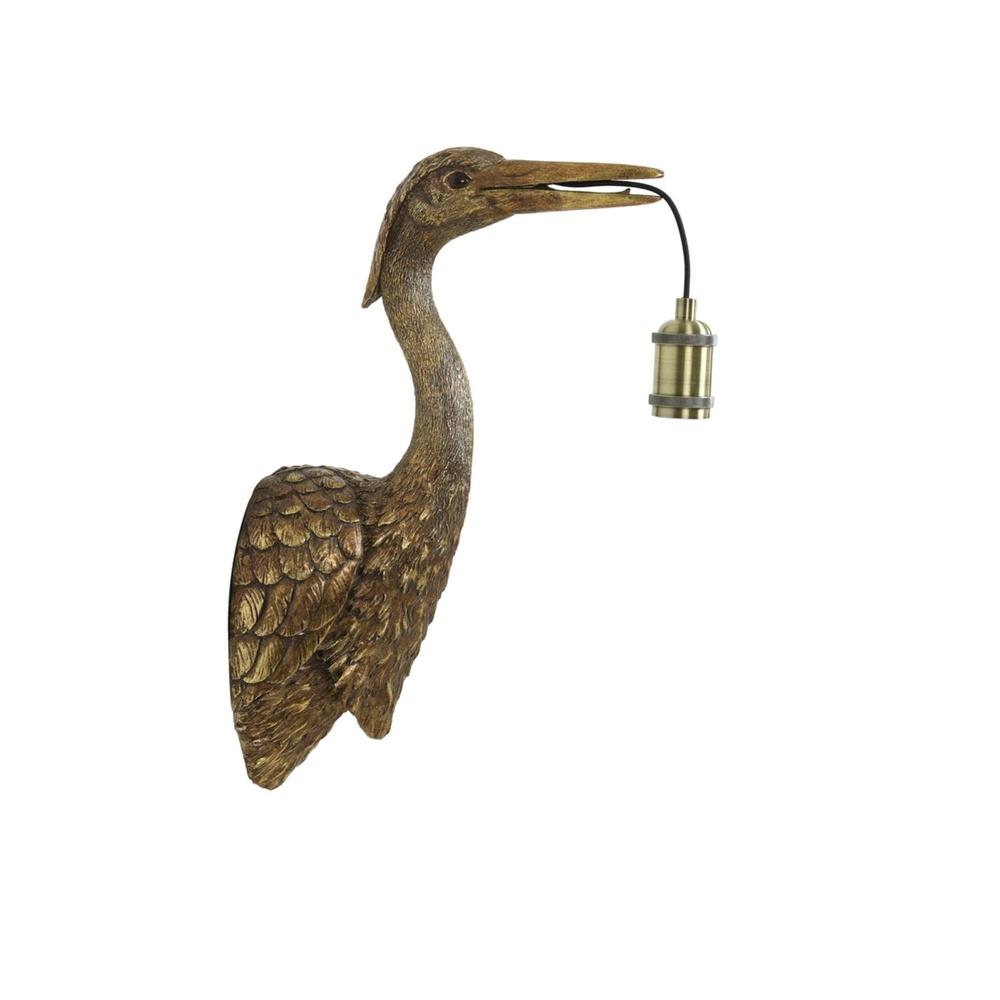 Wandlampe Crane Bronzevogel