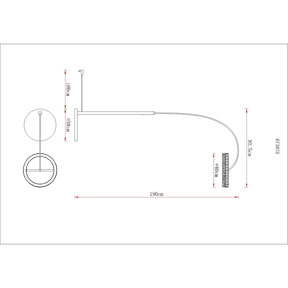 Lichtbogenlampe Laurel Schwarz Globo 9007371567058