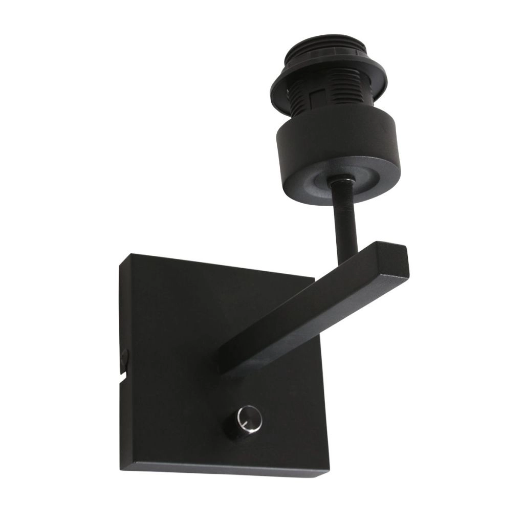 Schwarze Wandlampe Stang mit Korkkappe Ø20 cm Steinhauer 8712746180558