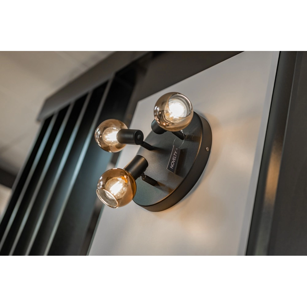 Deckenlampe Castellazo 3-hell schwarze Ø 25cm