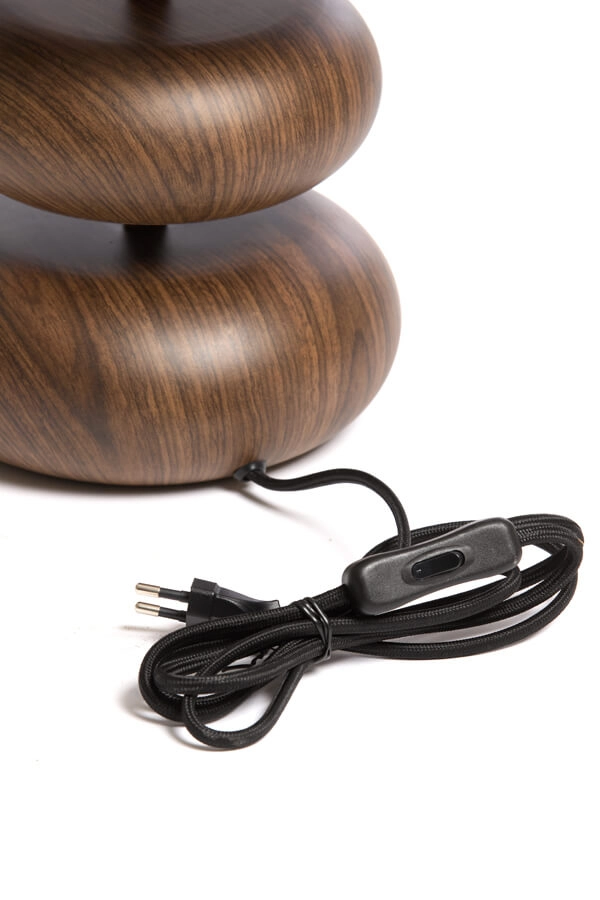 Tischlampe Danialo Holz mit Braun 50cm Light & Living 8717807759575