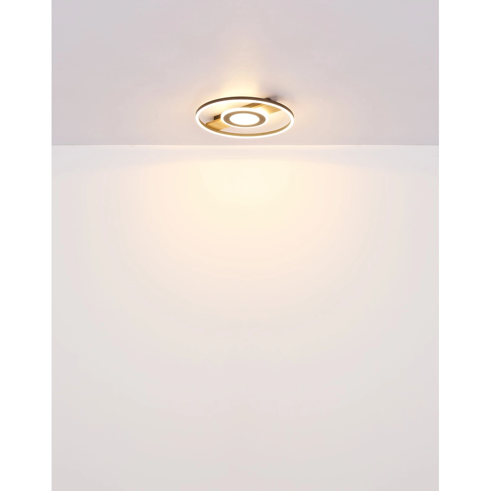 Schwarze Deckenlampe Pikara Design mit Holz Globo 9007371462711