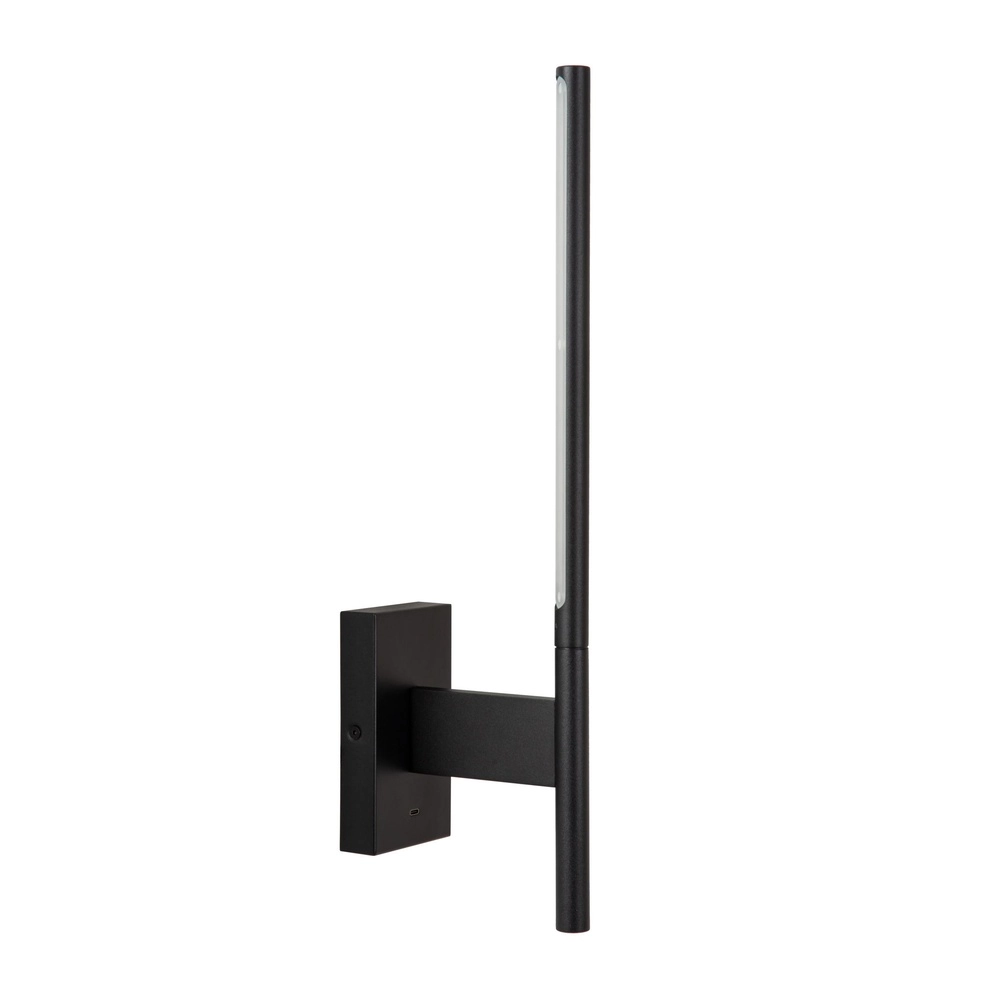 Design-Wandlampe Finan mit USB-Ladepunkt schwarz