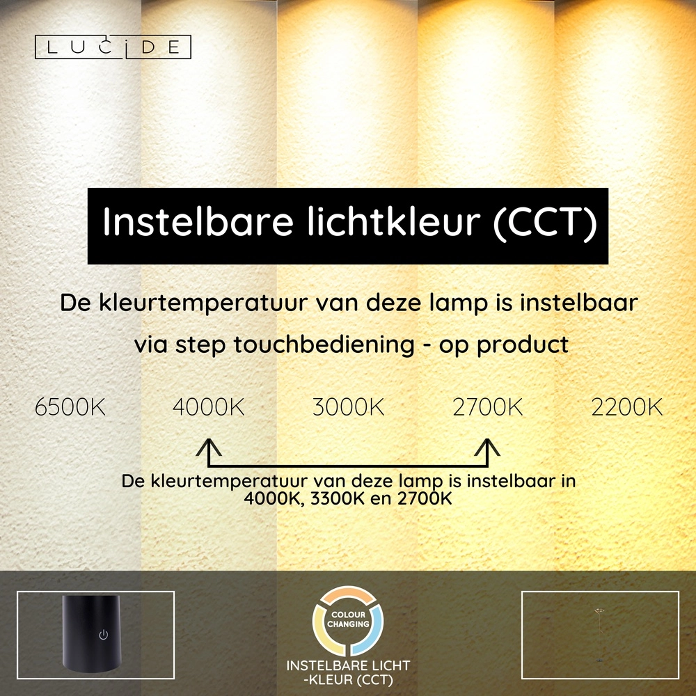 Elegante Stehlampe mit Leselampe Applause Gebürstetes Kupfer – LED Premium by Lucide 5411212221872