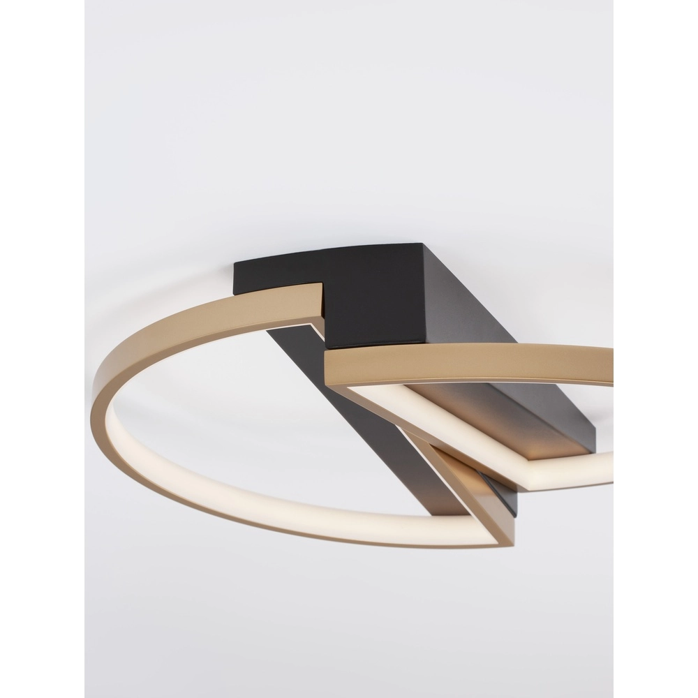 Design-Deckenleuchte Elize schwarz mit gold Ø 43,2cm Lyora 5212017433152