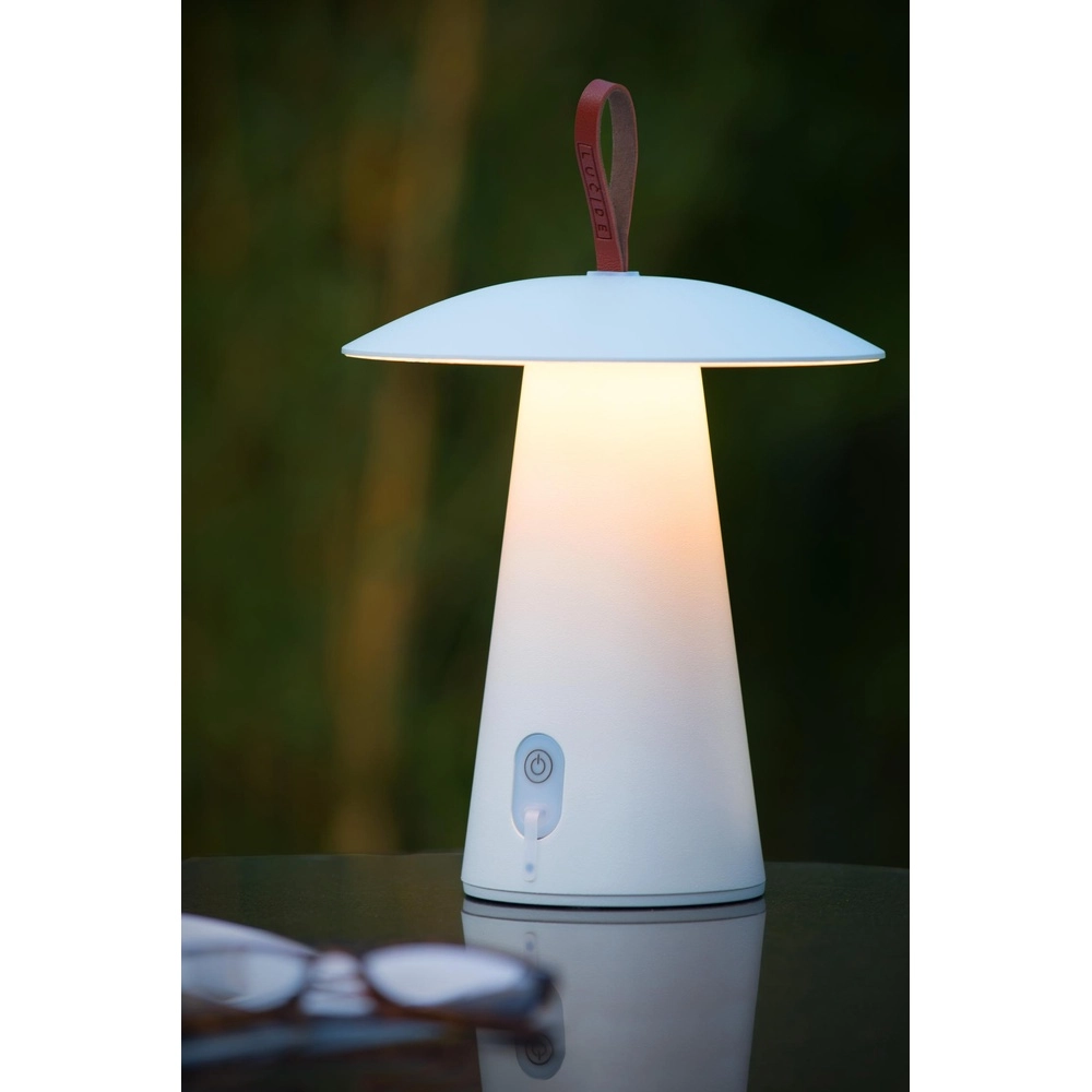 Weiße Tischlampe La Donna Wiederaufladbare Geräte Lucide 5411212271778