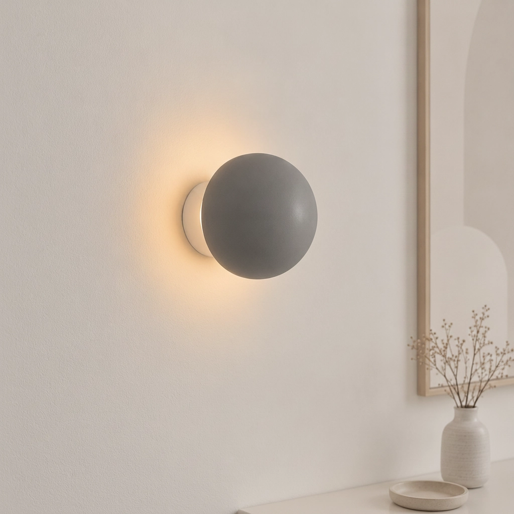 Design-Wandleuchte Netune grau