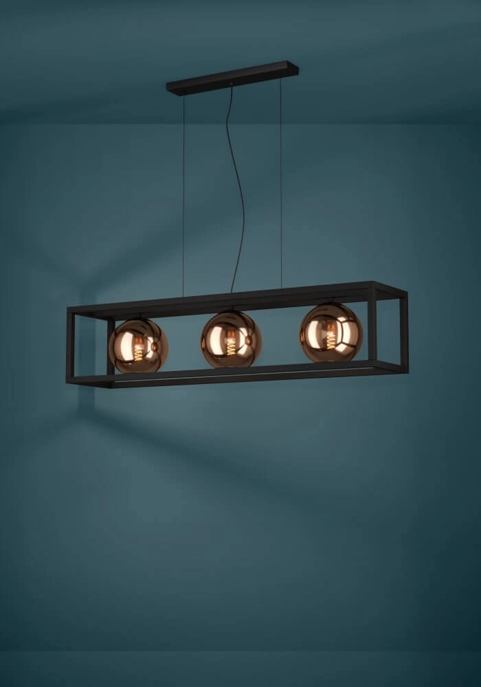 Hängelampe für das Esszimmer Cordoba mit rotem Kupferglas Stars of Light 9008606221448