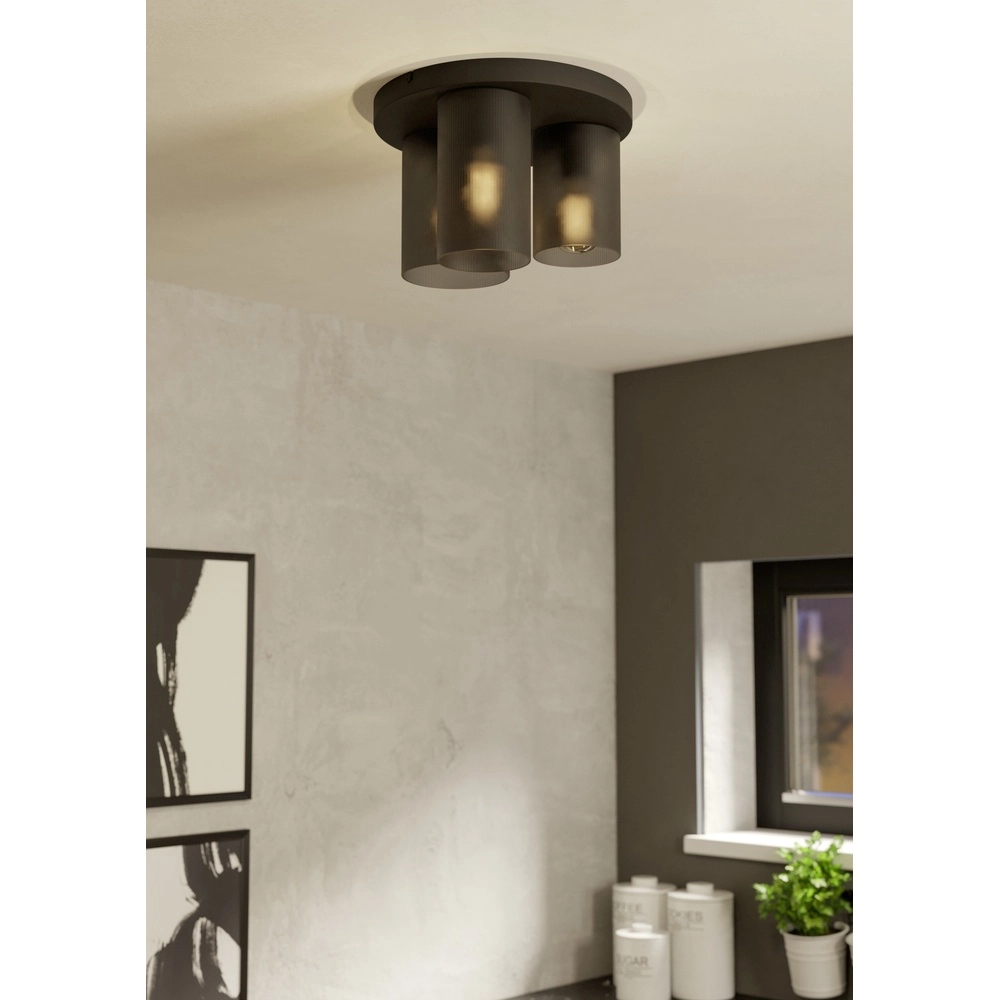 Deckenlampe Colomera Rauchmattiertes Glas Eglo 9008606307135