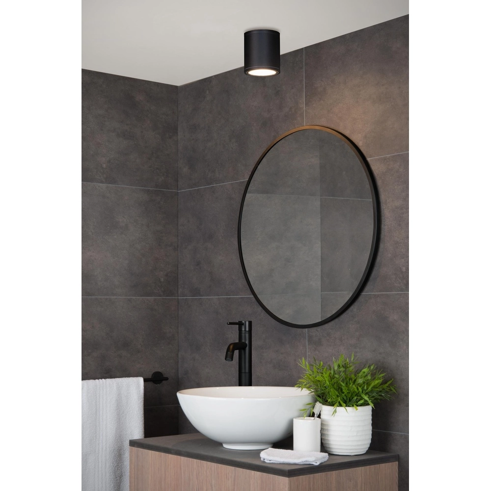 Deckenscheinwerfer Aven Badezimmer IP65 schwarz Lucide 5411212221438