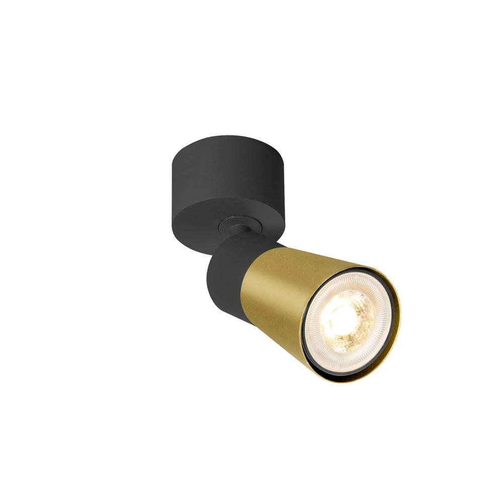 Aufputz-Spot Puri 2.0 Cone schwarz-gold Single
