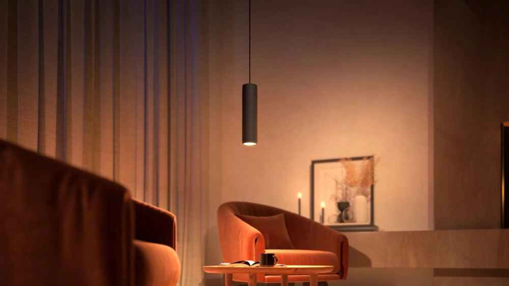 Hue Perifo - White and color Verlängerungs-Hängelampe schwarz Philips 8719514407480