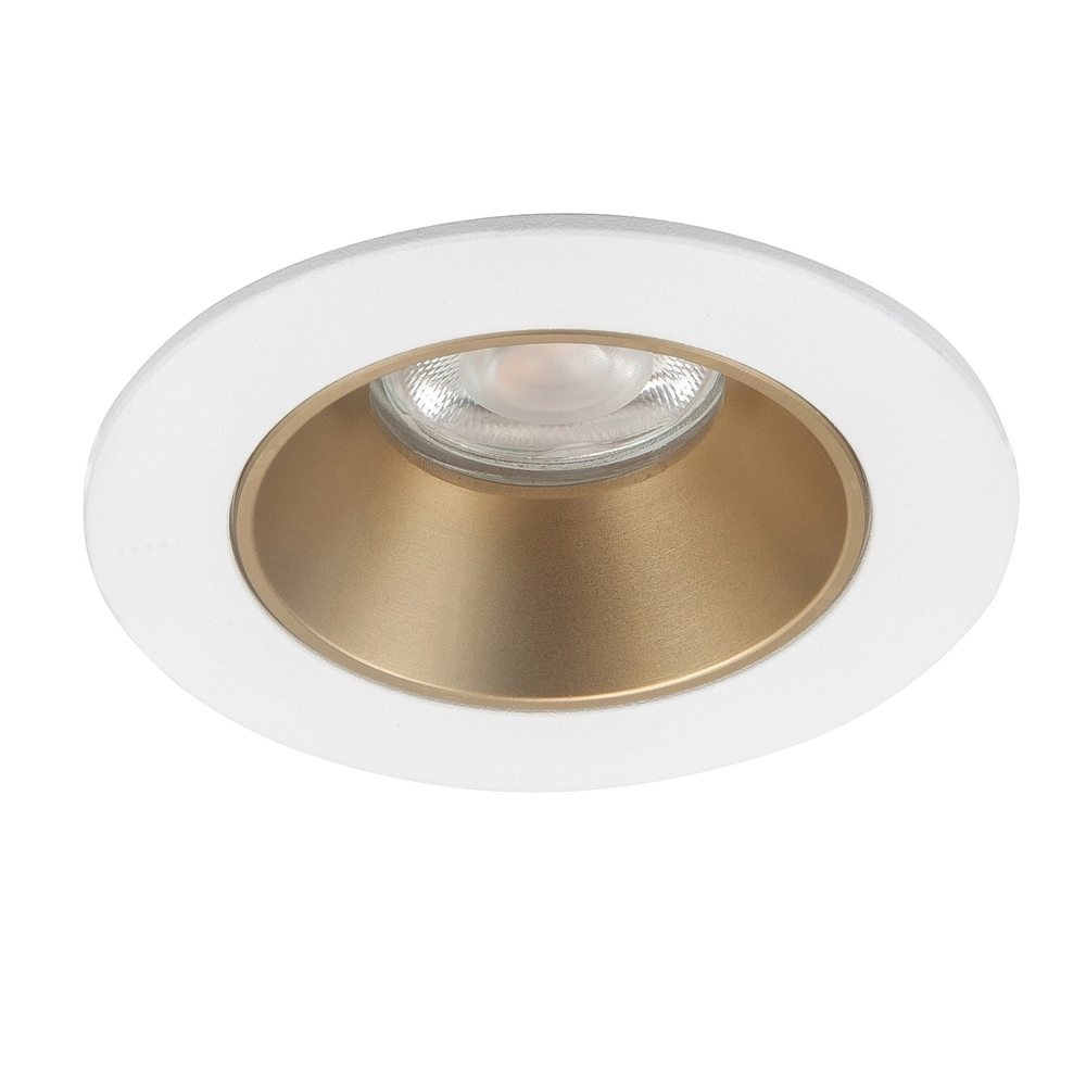 Design-Spot Downlights weiß mit gold Ø 8cm