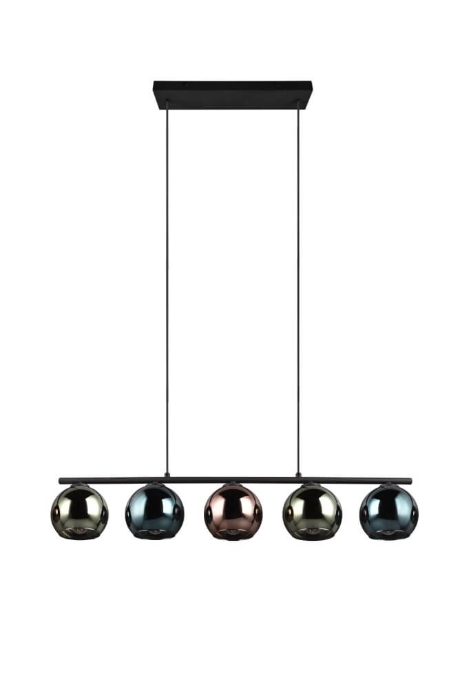 Design-Hängelampe Sheldon schwarz mit Rauchglas Trio 4017807585254