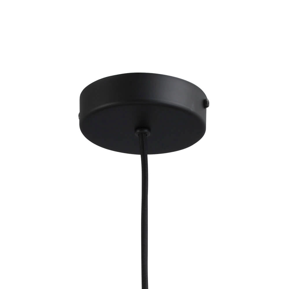 Hängelampe schwarz Porto mit Nicolette Klarglas - Ø 20cm Masterlight 8718121269368