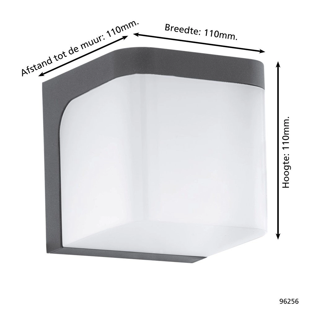 LED-Außenleuchte Jorba schwarz mit weiß Eglo 9002759962562