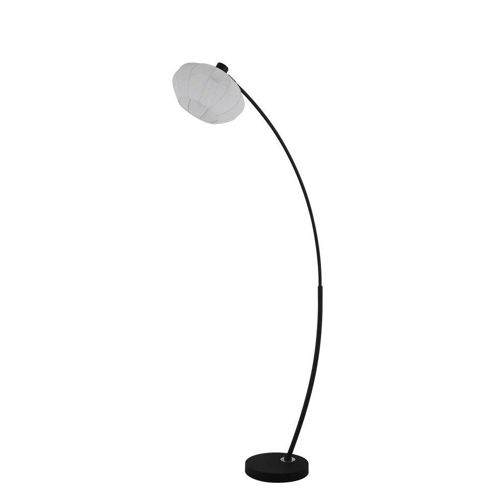 Stehlampe Radiant schwarz mit Kapuze
