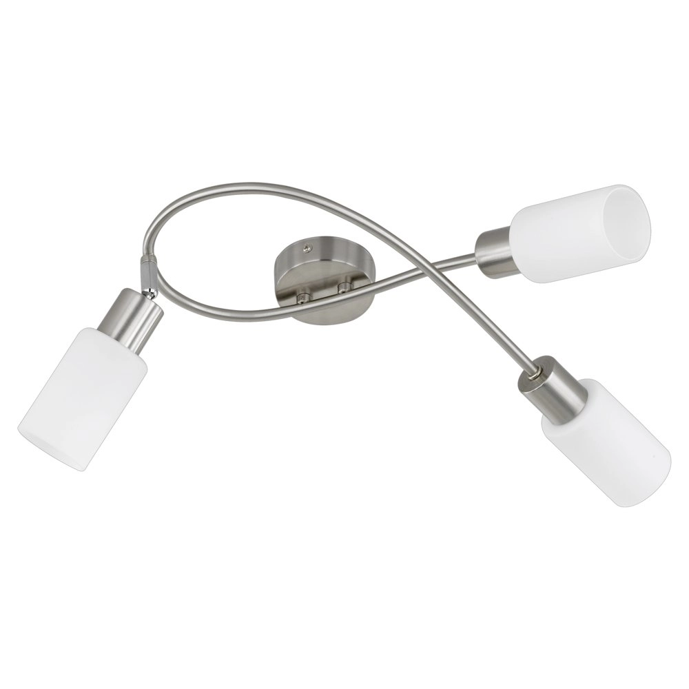 Moderne Deckenleuchte Mars 3-flammig nickel matt Trio 4017807224078