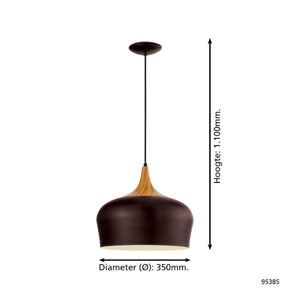 Pendelleuchte Obregon braun mit Holzbraun Eglo 9002759953850
