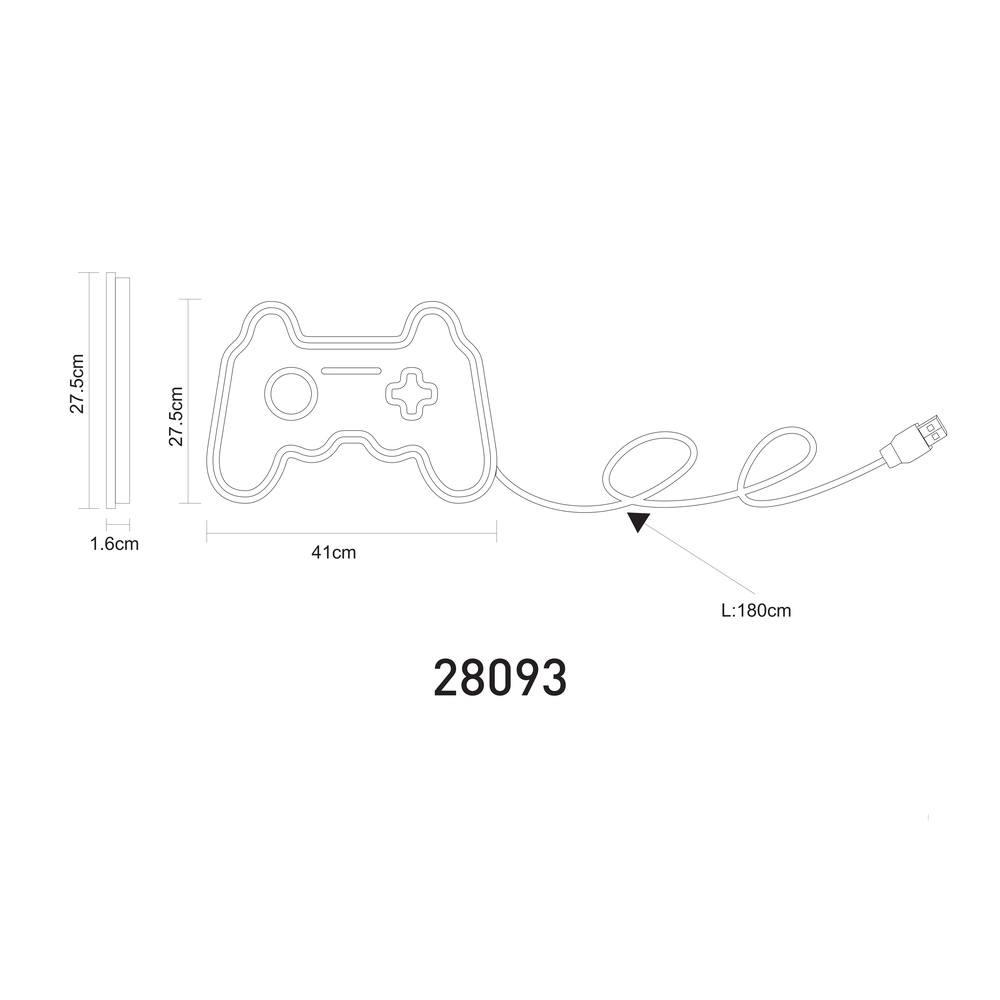 Wandlampe Gamejoy Neon Globo 9007371586127