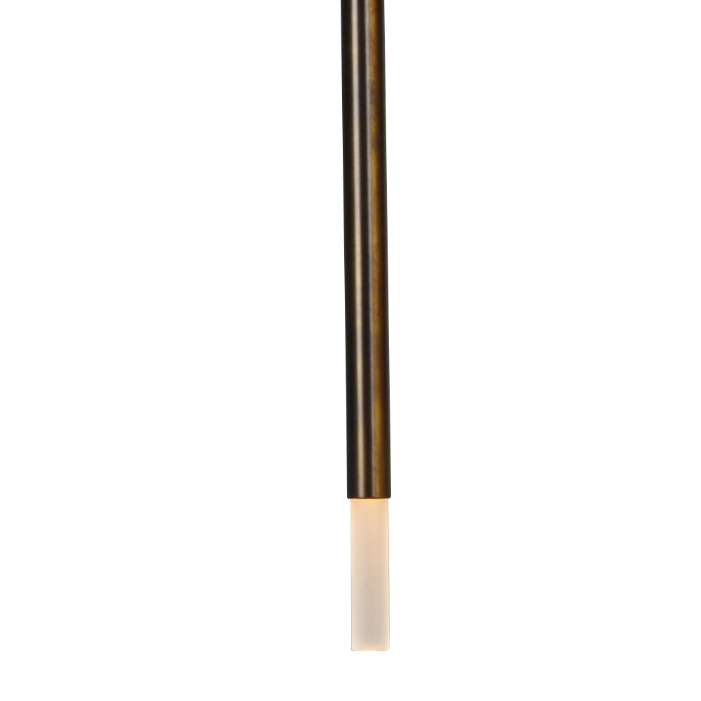 Schwarze Esstisch-Hängelampe Flute 4-flammiger Goldzylinder Masterlight 8718121209432