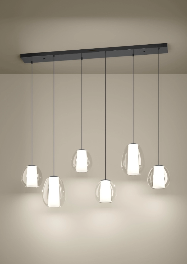 6-Licht Pendellampe Menorca grau Stars of Light 9008606360000