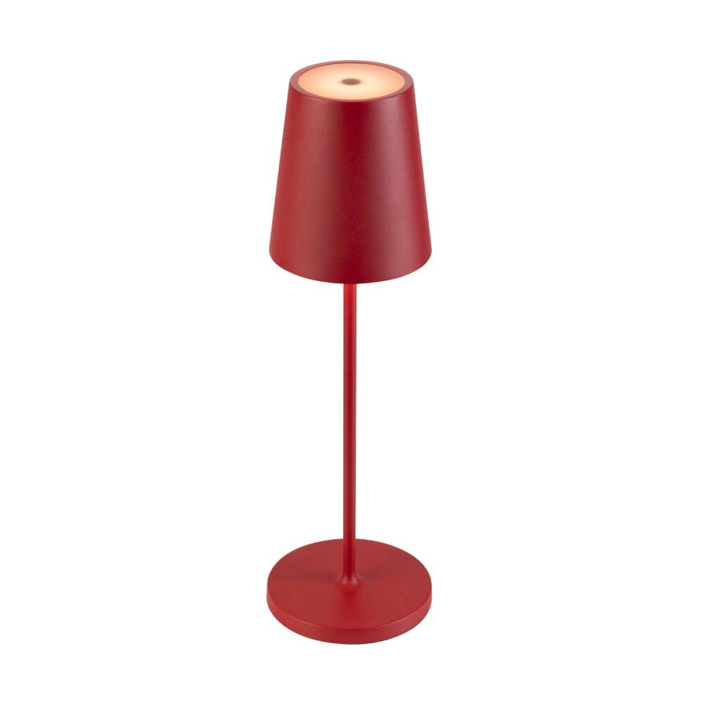 Tischlampe für den Außenbereich Vinolina Two rot - wiederaufladbar