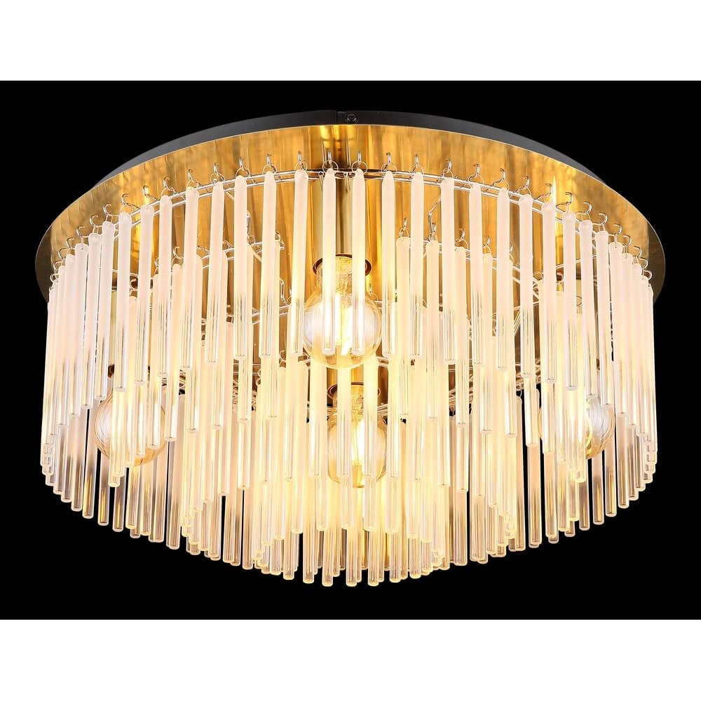 Goldene Deckenleuchte Gorley mit Glas Ø 50cm Globo 9007371458806