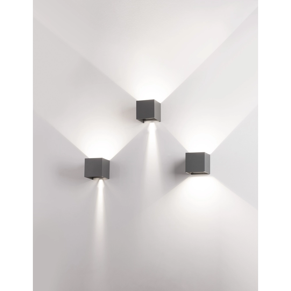 Quadratischer Aufputz-Spot Como grau Lyora 5212017412942