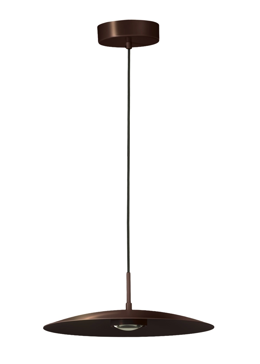 Elegante Pendellampe Sanne Ø 40cm – anodisch braun