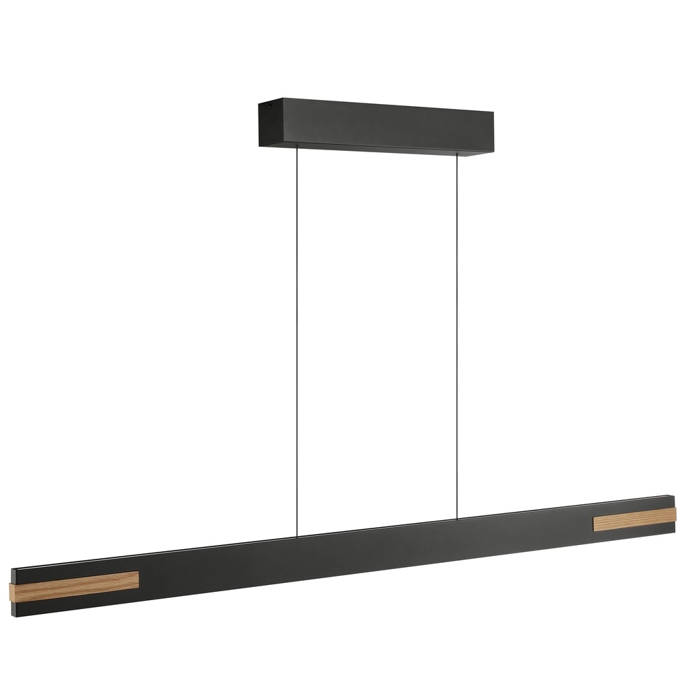 Elegante Pendellampe Streamline Schwarz mit Holz Brilliant 4004353463631