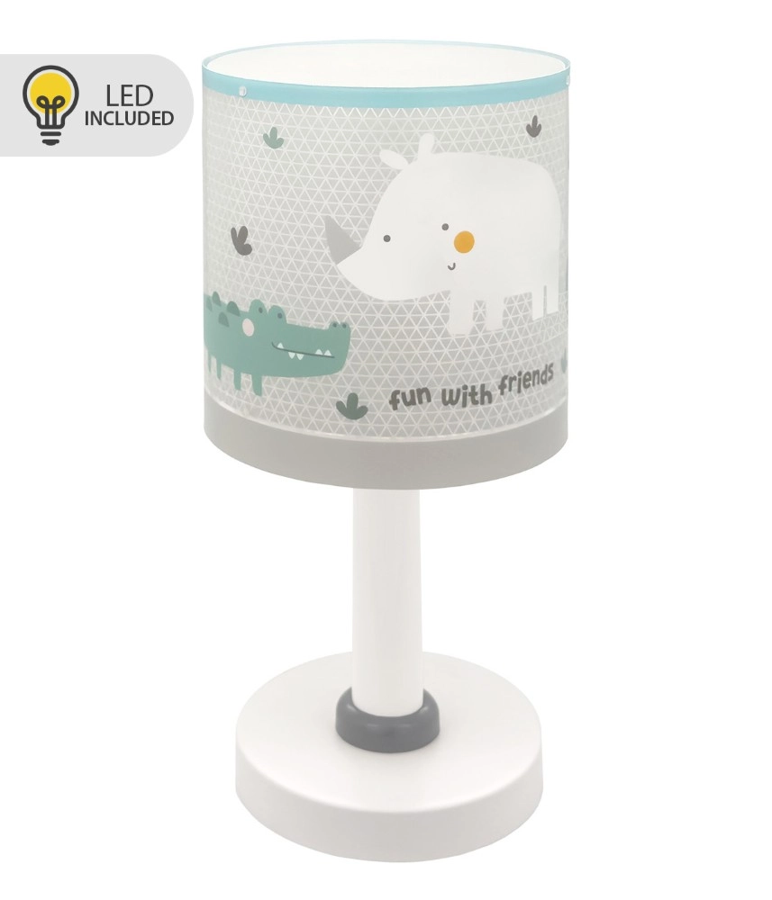Tischlampe Rhino & Croco grau Dalber 8420406002279