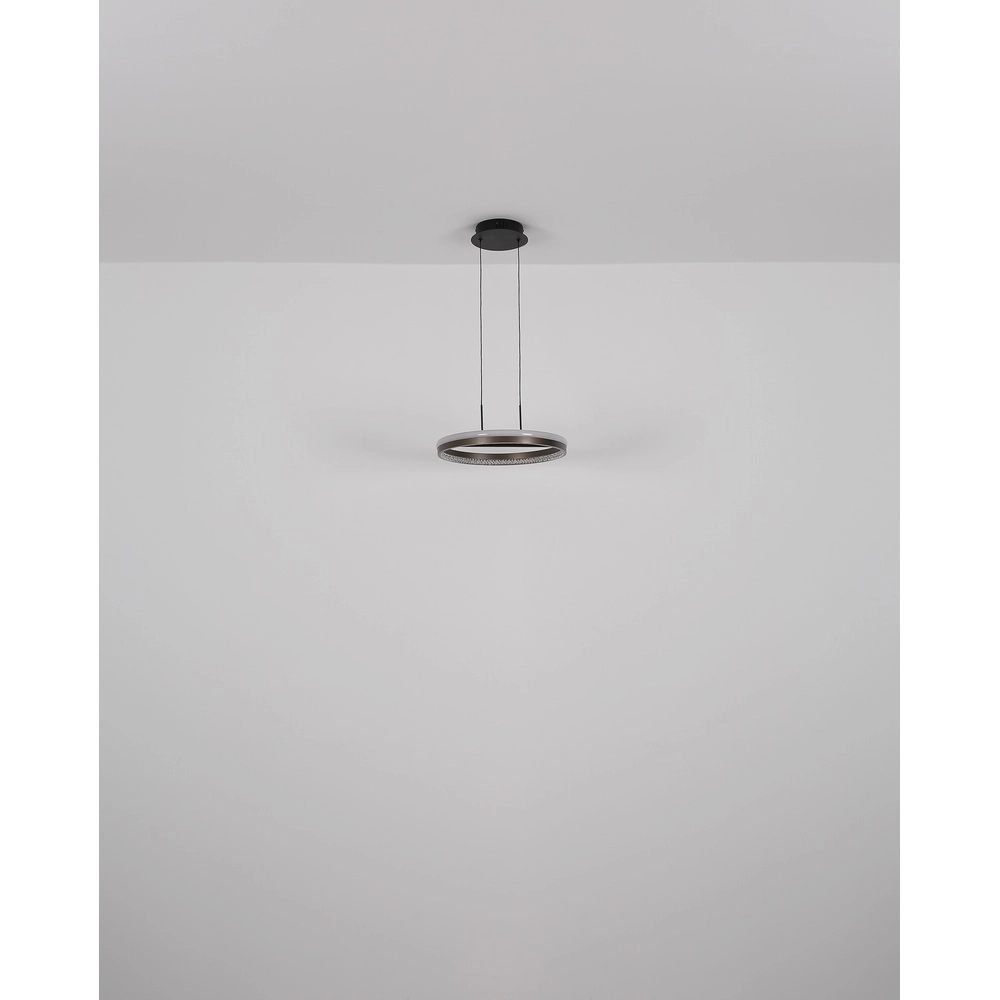 Design-Pendellampe Della Oval Schwarz Globo 9007371474738