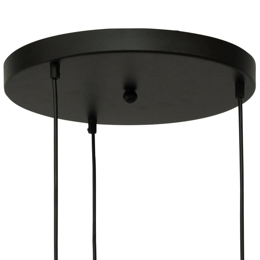 3-flammige Loft-Hängelampe - Schwarz - Porto mit Jagger-Brille Masterlight 8718121270968