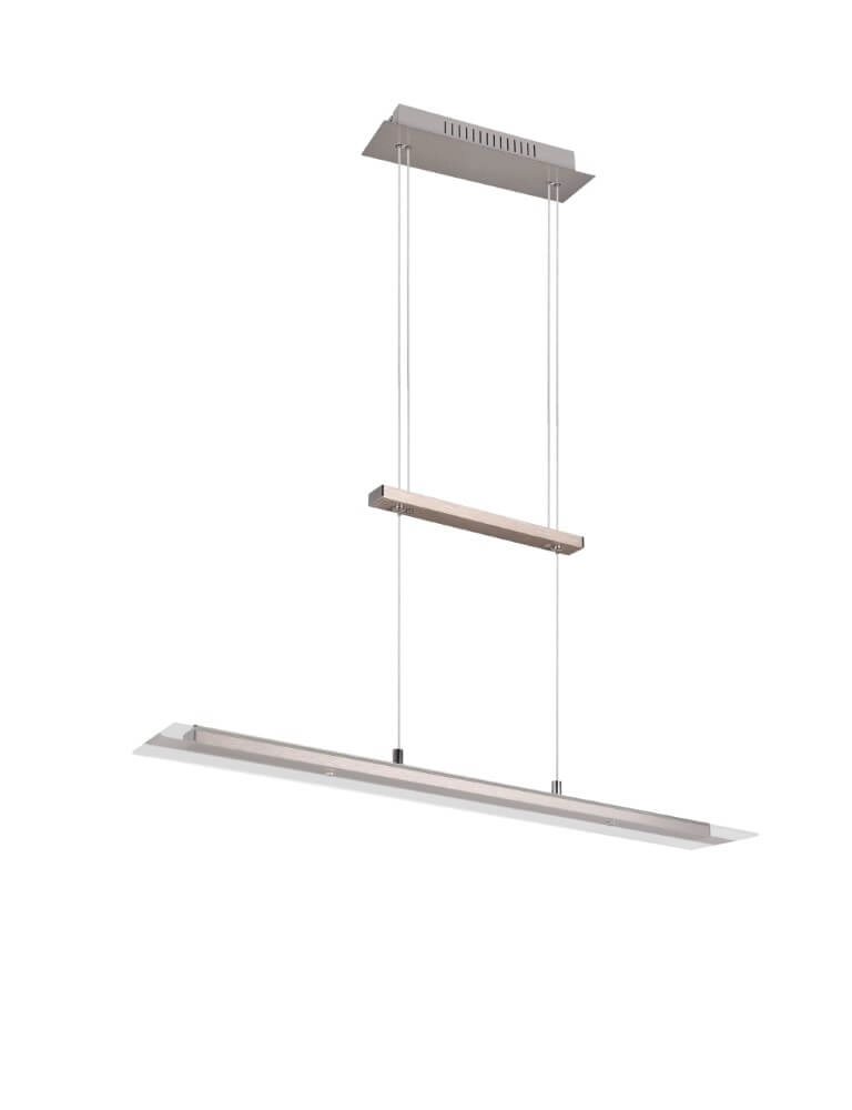 Hängelampe aus Glas Milos Nickel Trio 4017807588262